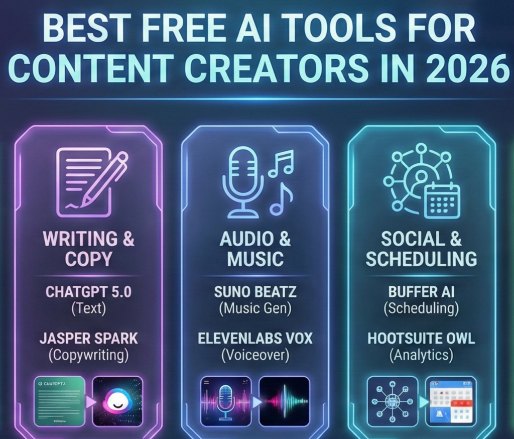 Best Free AI Tools for Content Creators in 2026